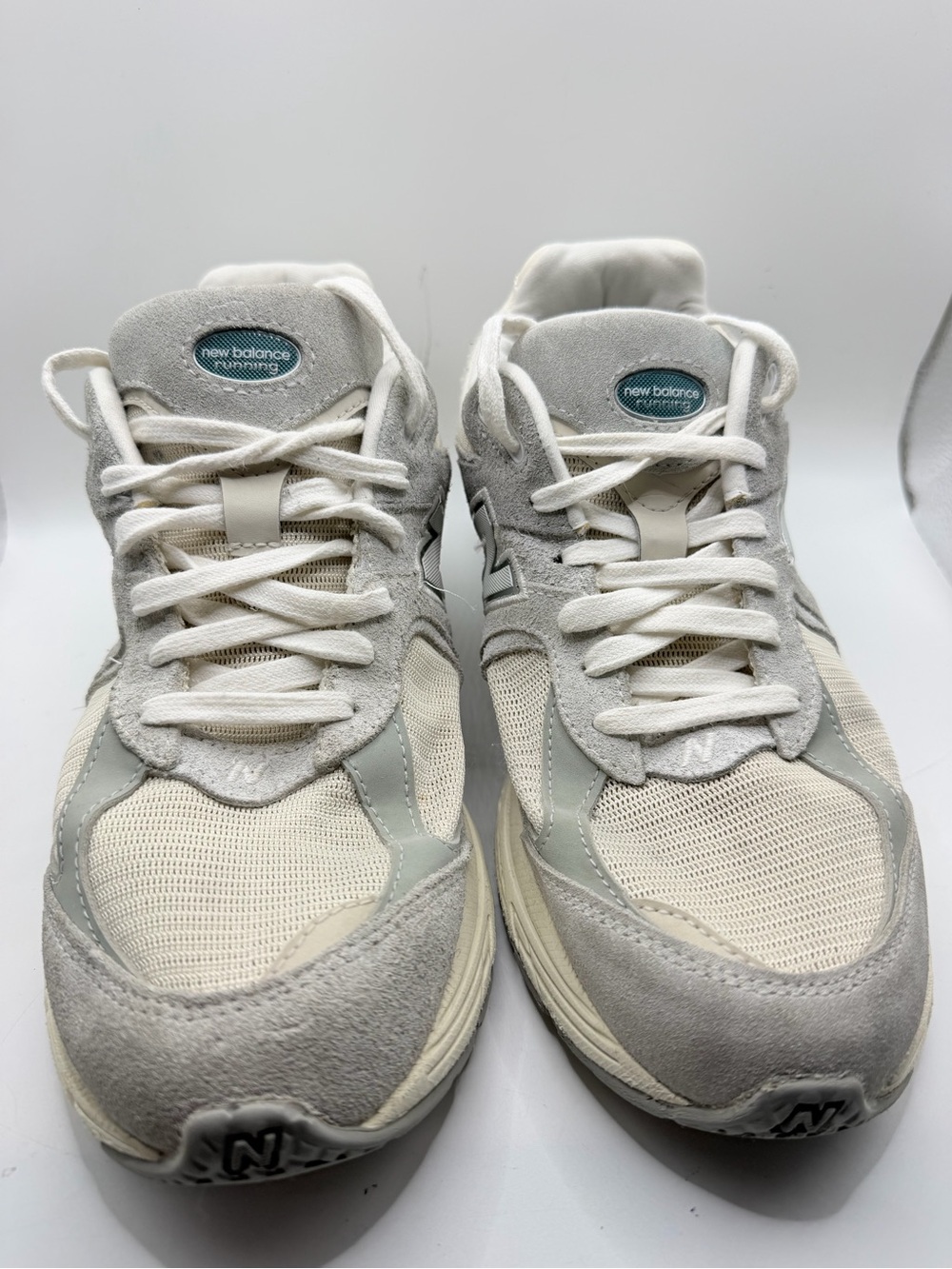New Balance Men's Sneakers in Light Gray & Cream - Picture 2 of 11